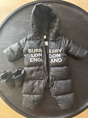 Burberry Black Puffer Kids One-Piece Snowsuit